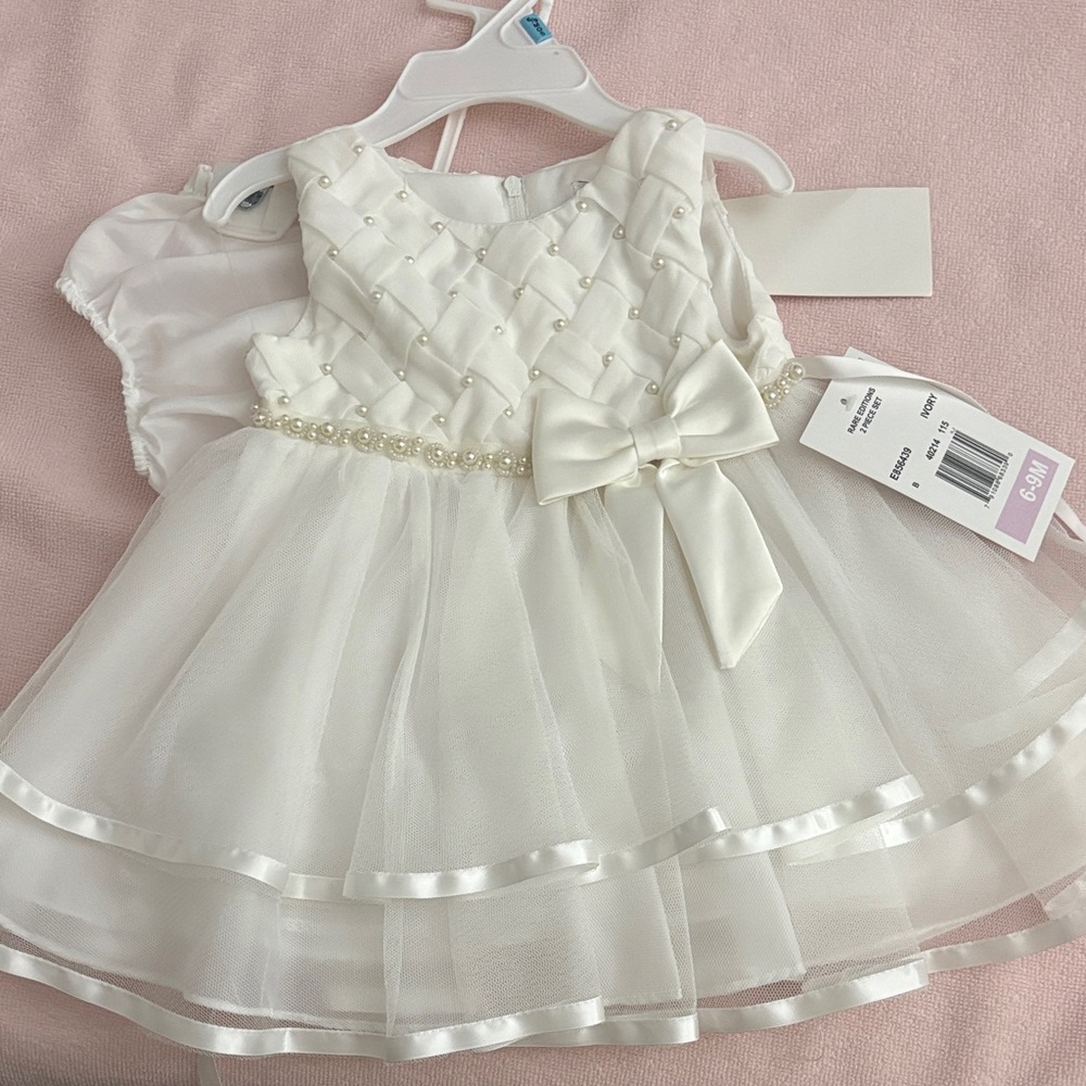 Rare Editions White Formal Kids Dress